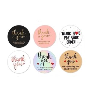 300 THANK YOU Stickers 6 Designs 1"